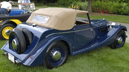 Two seater drophead coupe rear end.