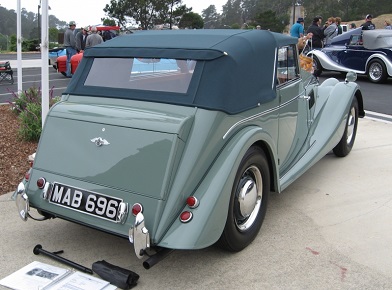 Four seater drophead coupe rear end.